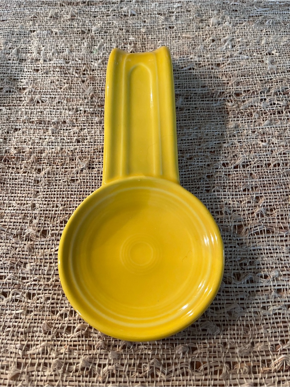 Fiestaware Yellow Ceramic Spoon Rest